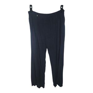 Pineapples Beachy Casual Pants Women Size L Deep Navy Blue